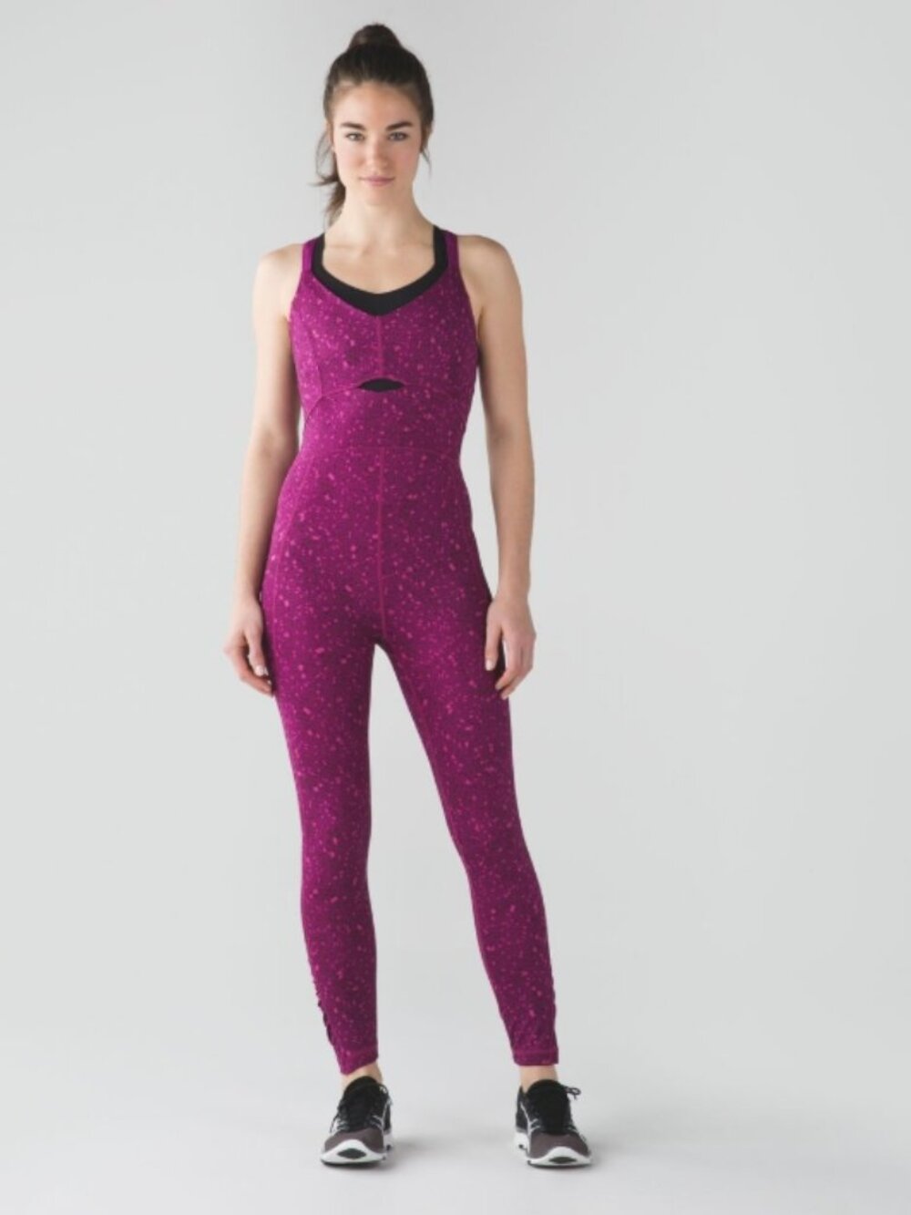 Lululemon Purr-suit Onesie Paradise Geo Regal Plum Multi Women's Size 6
